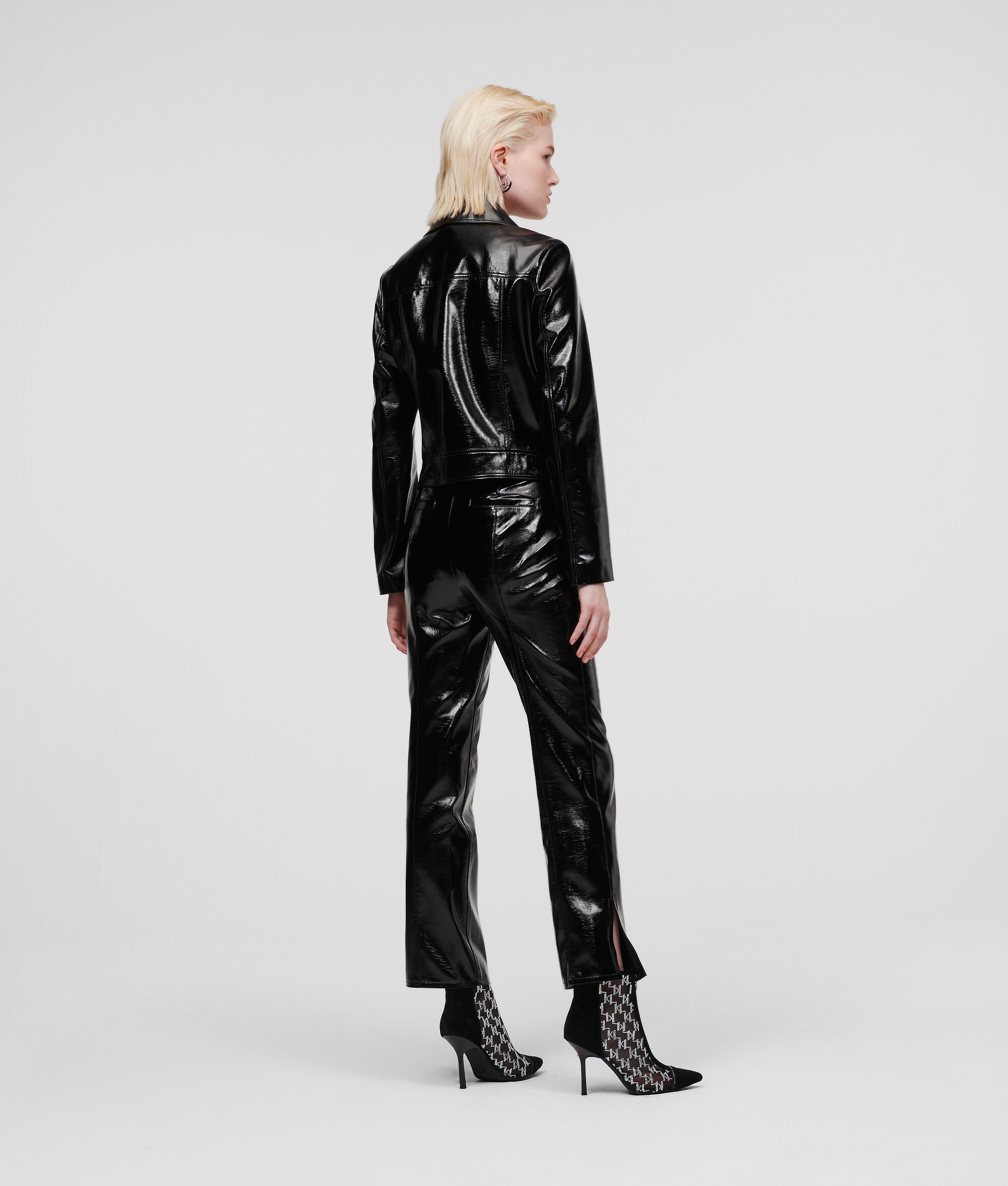 (image for) Eco-Friendly FAUX PATENT LEATHER TROUSERS